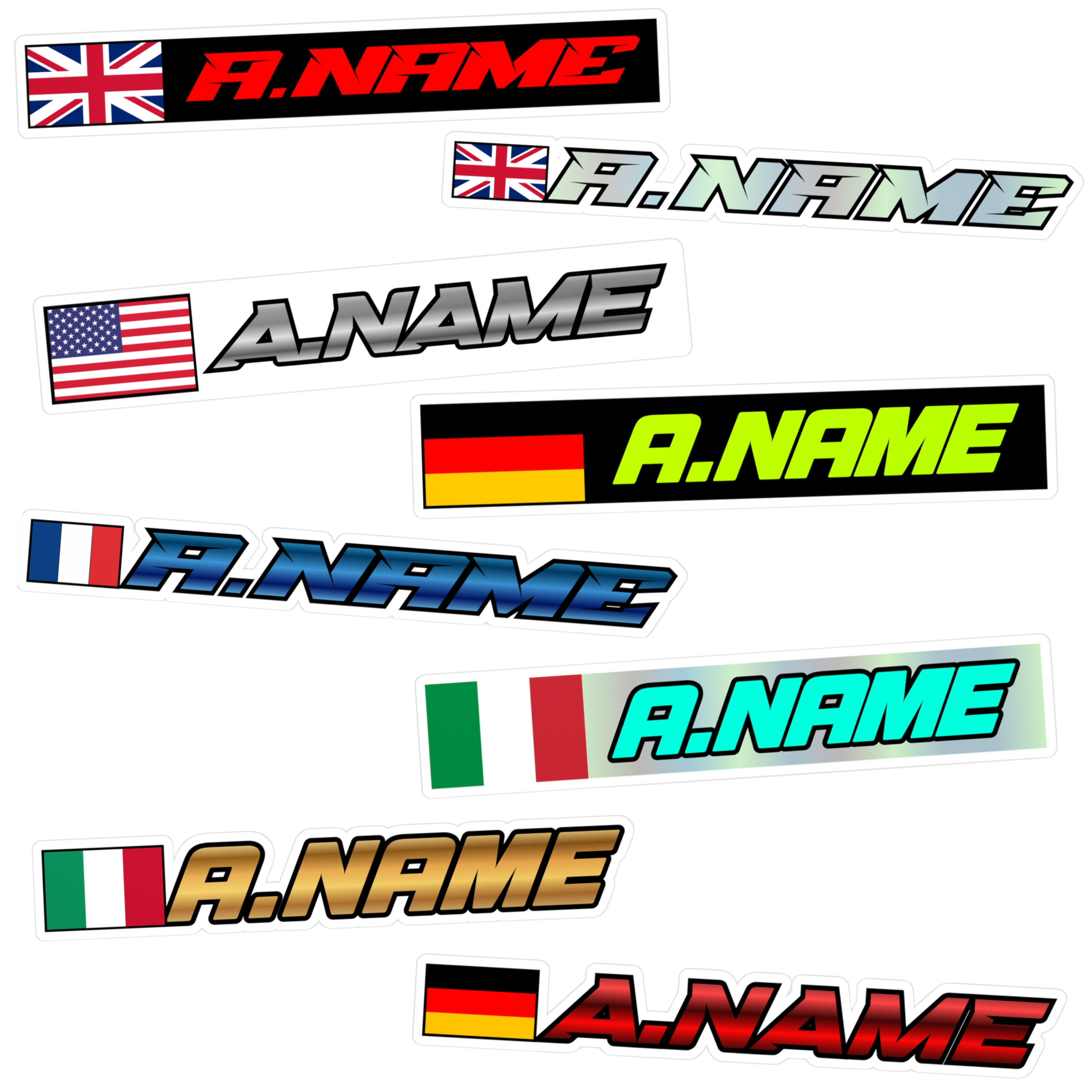 Custom Name Stickers