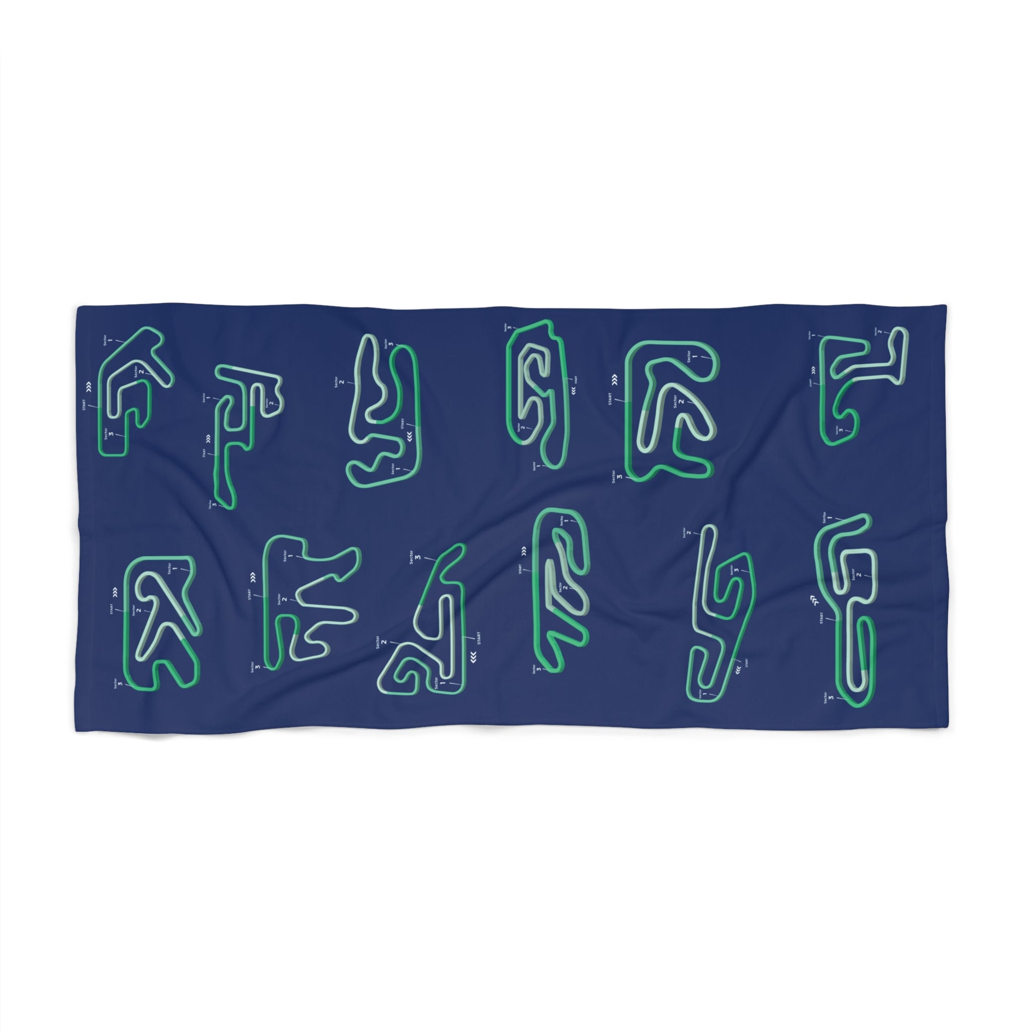 FIA Tracks Beach Towel