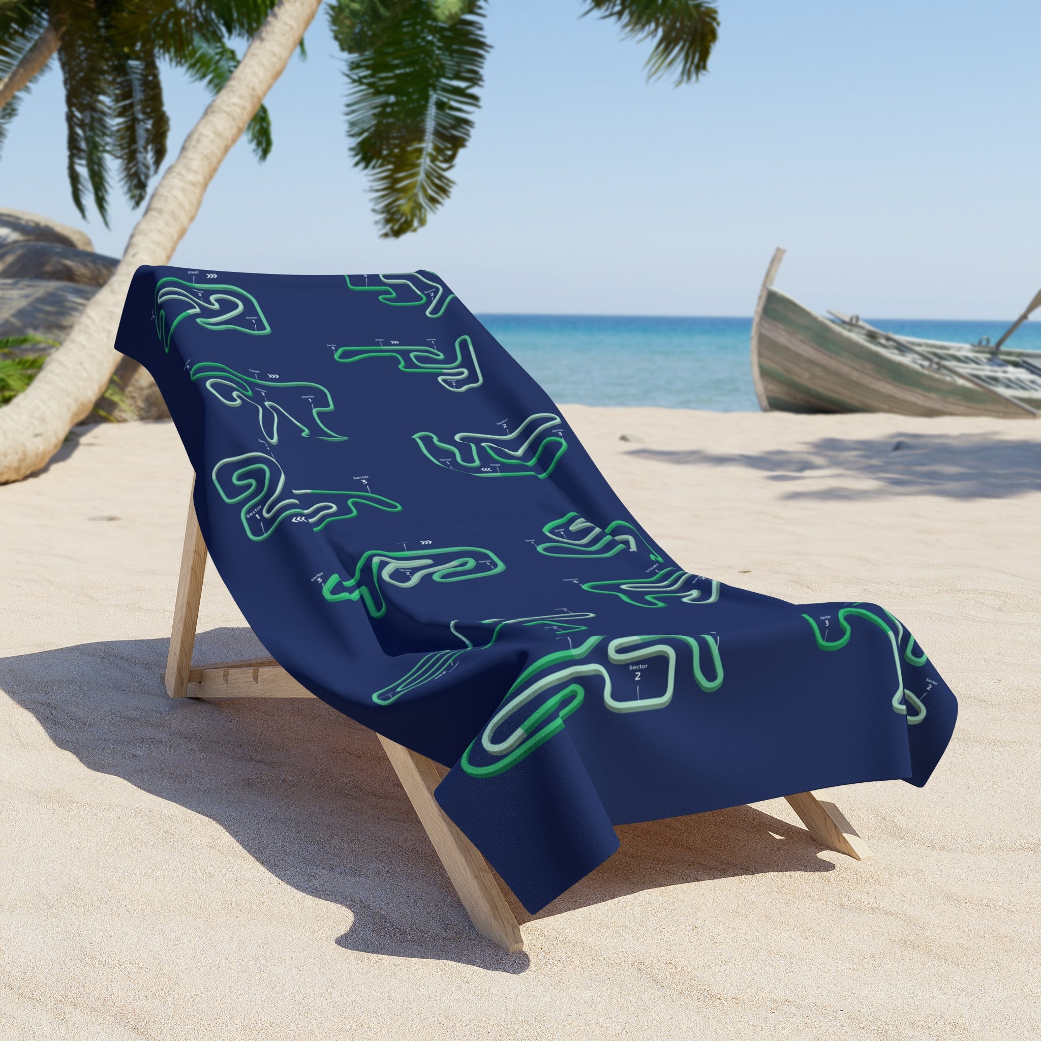 FIA Tracks Beach Towel
