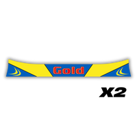 Gold Visor Stickers [x2]