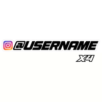 Custom Name Stickers‎ [x4] (Social networks)