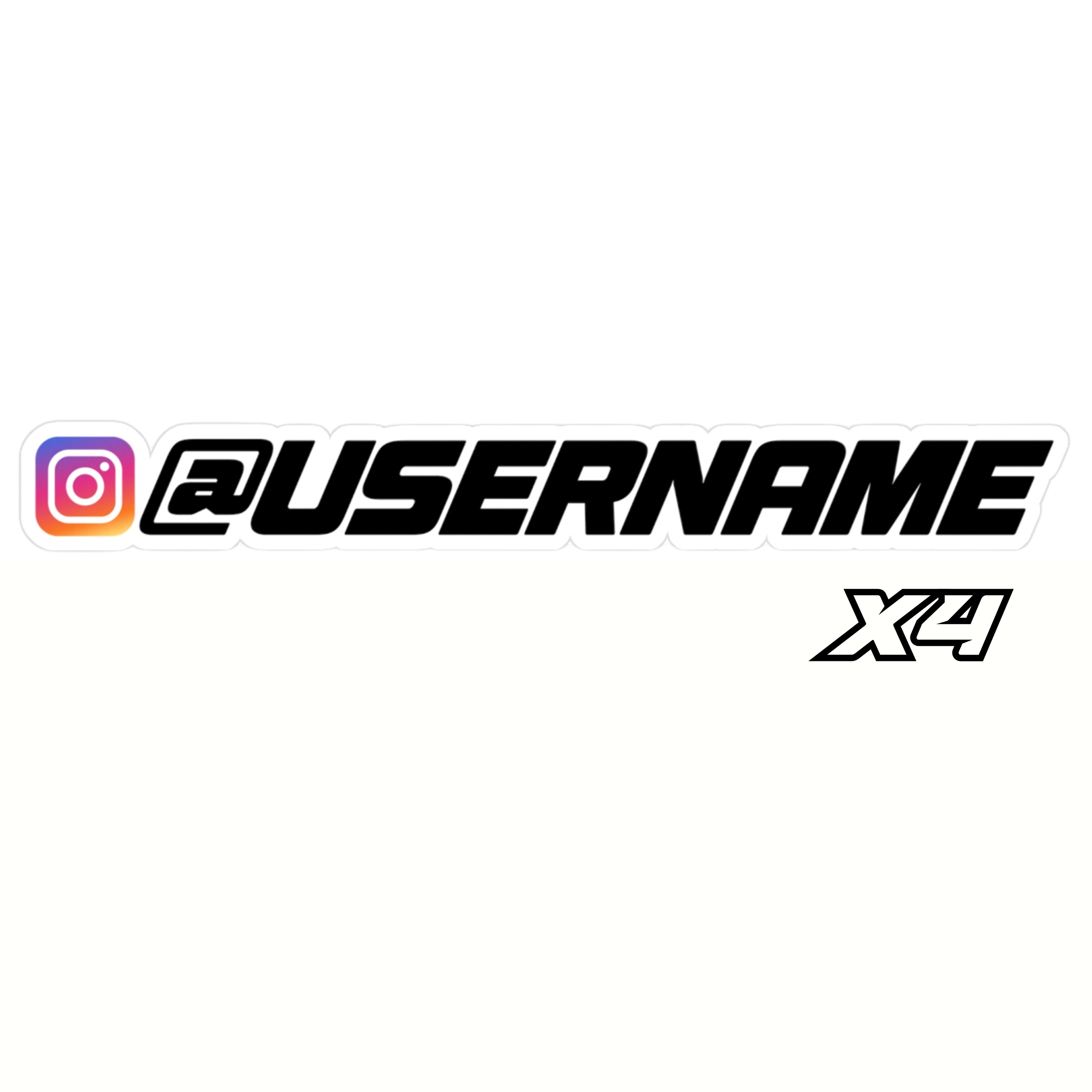 Custom Name Stickers‎ [x4] (Social networks)