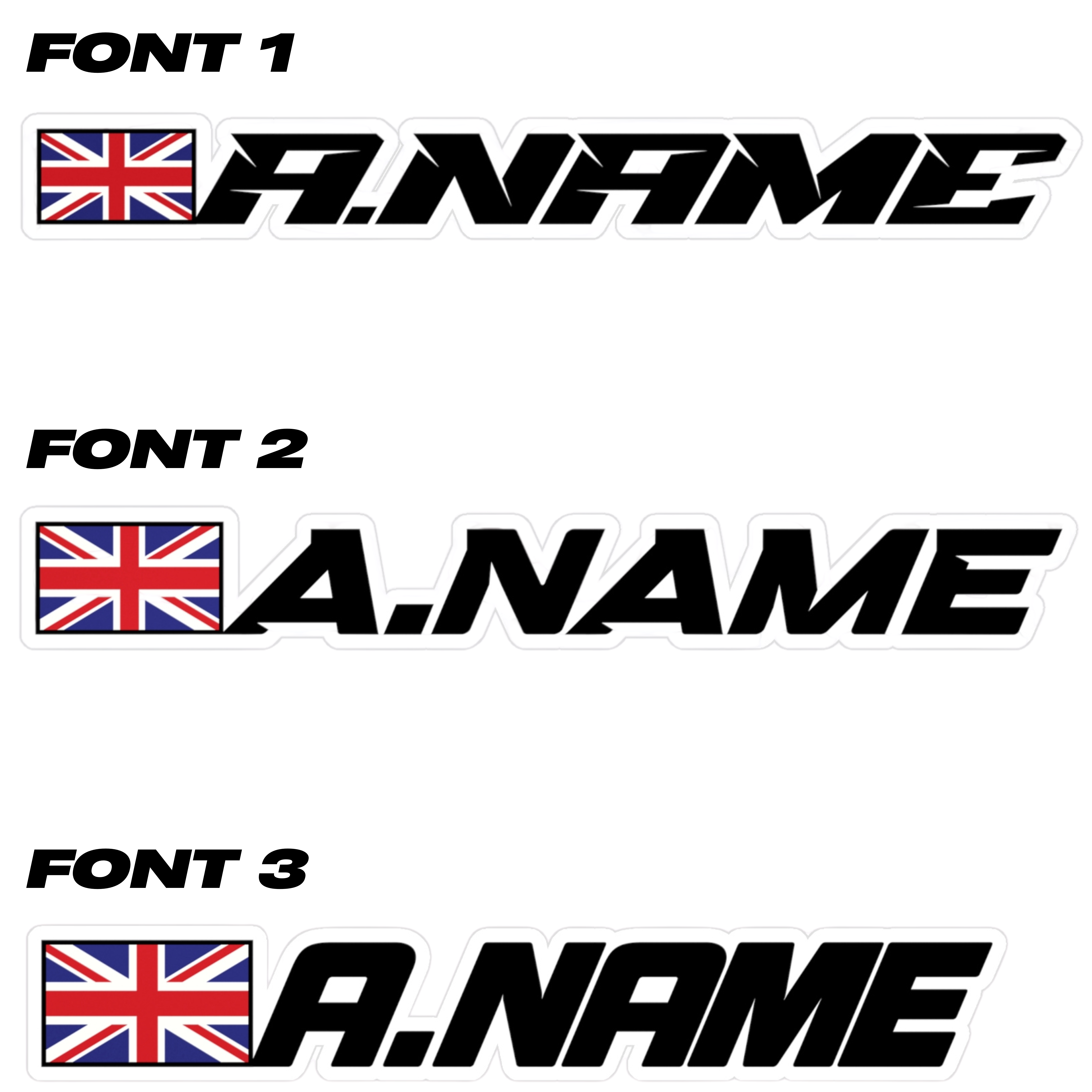 Custom Name Stickers‎ [x4]