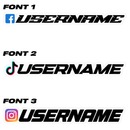 Custom Name Stickers‎ [x4] (Social networks)